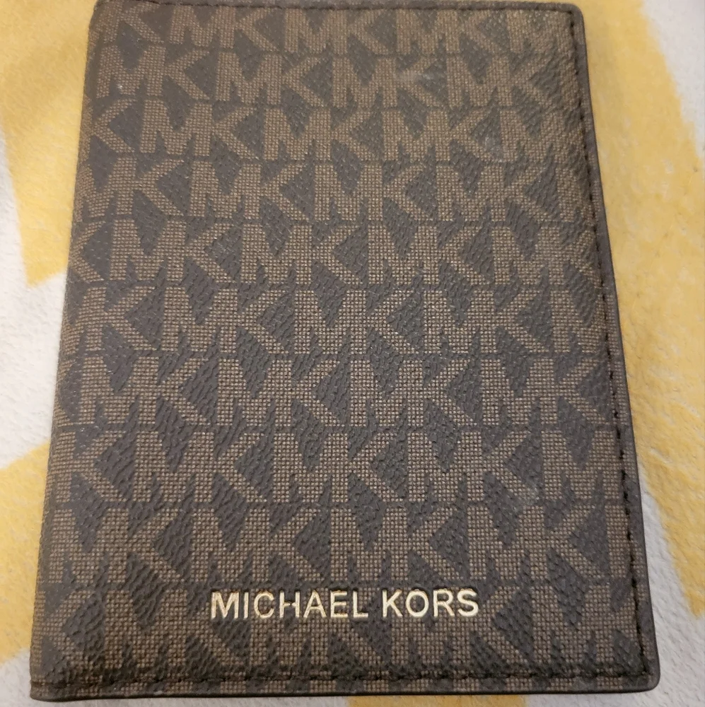 Michael Kors Brown Passport Holder.